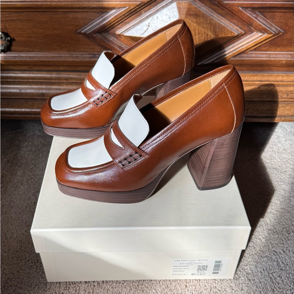 Sezane Jessie Loafers Choco Multi - Size 7 - Picture 4 of 7